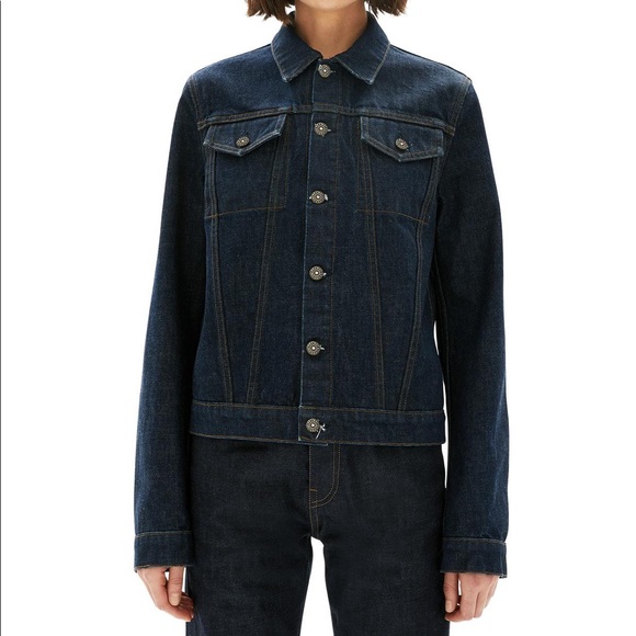 Helmet lang striped denim jacket - Picture 3 of 12